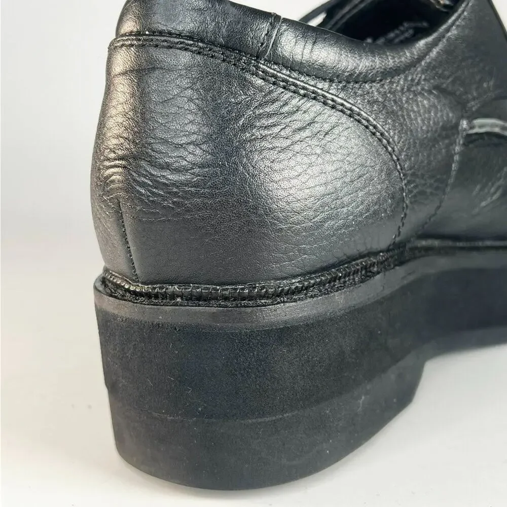 Apex Uneven Legs Lexington Black Leather Oxford Dress Shoes Men 9.5 NWOT